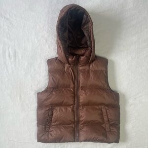COPY - NEW Brown Puffer Hoodie Vest Zip up for Woman